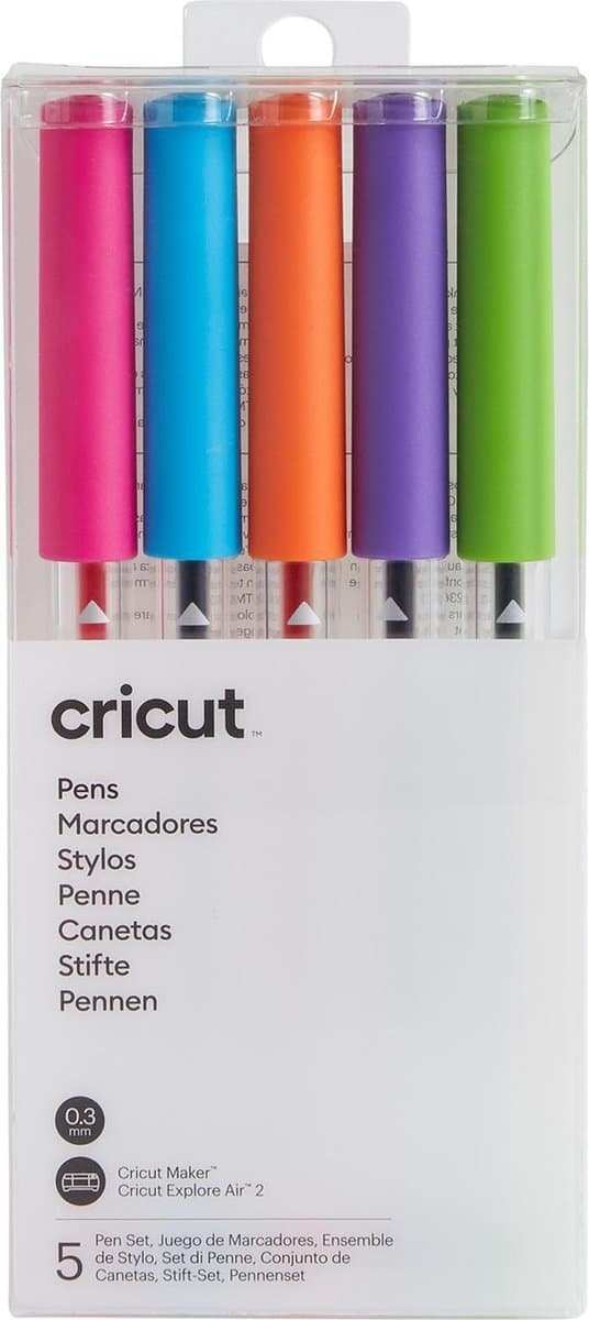 Cricut Explore/Maker pennesæt med ekstra fin spids, 5-pak (klar)