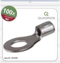 Miniatyrbillede 1 af 4: Quadrios 23C508 tværsnit ringkabelsko (maks.) = 4 mm² hul Ø = 6,5 mm uisoleret 100 stk. (23C5)