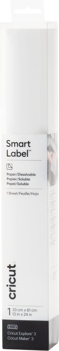 Cricut Smart Labels - opløselig - hvid - 33x61cm - 1 ark