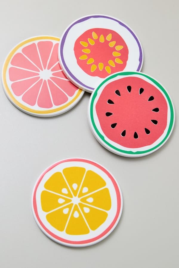 Cricut Infusible Ink Keramiske Coasters, 4-pack (hvid, rund)