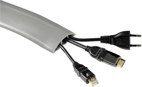 Hama 00220983 Kabelkanal PVC Grå fleksibel (LxBxH) 1800 x 60 x 10 mm 1 stk.