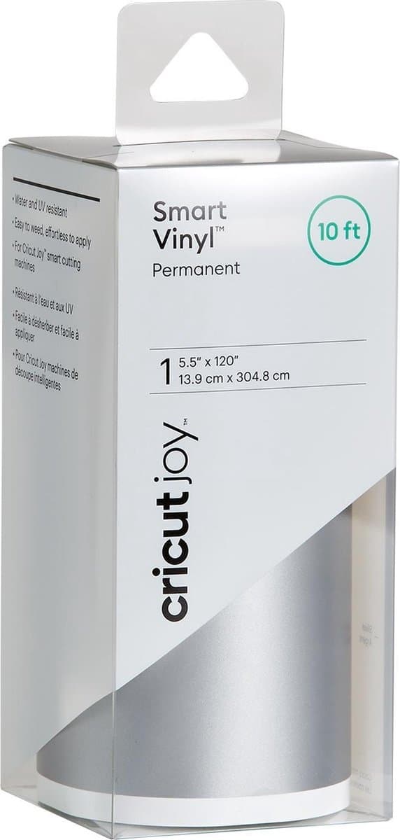 Cricut Joy Smart Vinyl - permanent - sølv - 14x300cm