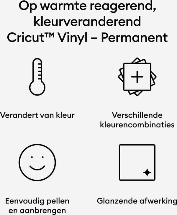 Cricut Color Changing Vinyl - varm - permanent - rosa - 30x60cm