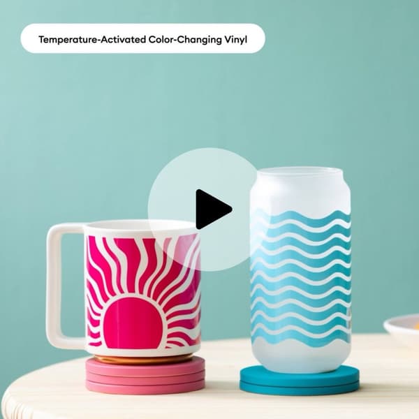 Cricut Color Changing Vinyl - varm - permanent - rosa - 30x60cm