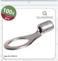 Miniatyrbild 1 av 4: Quadrios 23C515 tvärsnittsringkabelsko (max.) = 6 mm² hål Ø = 10,5 mm oisolerad 100 stycken (23C