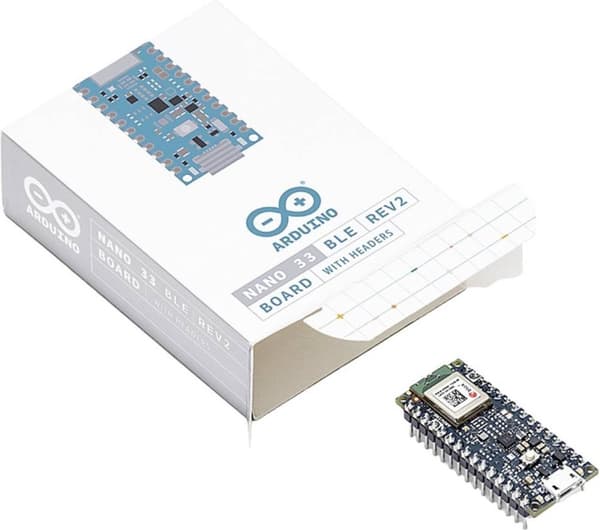Arduino ABX00072 Board Nano 33 BLE Rev2 med headere Nano ARM® Cortex®-M4