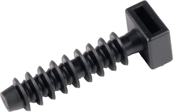 HellermannTyton LOK01B-PA6HIR-BK (100) Monteringsbase Skrubar 151-80500 Sort 100 stk.