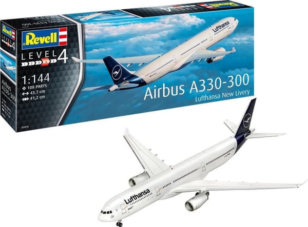 1:144 Revell 03816 Airbus Airplane A330-300 - Lufthansa - Nytt livfärgat plastmodellsats