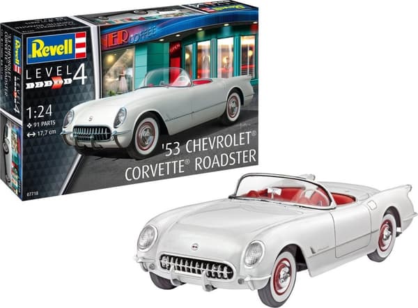 1:24 Revell 07718 1953 Chevrolet Corvette Roadster bil plastik modelsæt