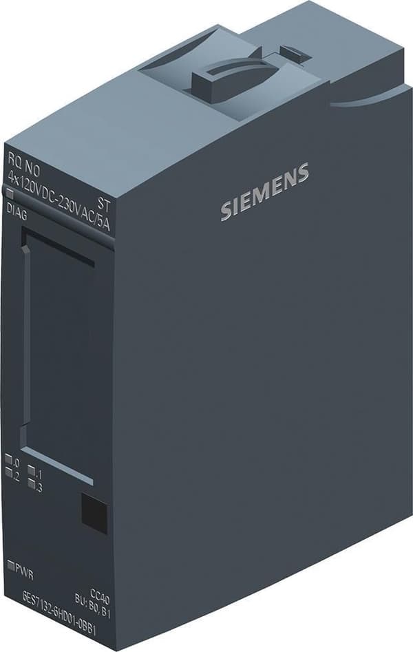 Siemens Dig.Industr. SIMATIC relæmodul NO 4x120V DC 6ES7132-6HD01-0BB1 (6ES71326HD010BB1) Flerfarvet