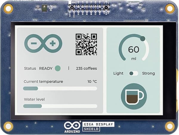 Arduino GIGA Display Shield touchscreen-skærm 10,1 cm (3,97 tommer) 800 x 480 pixels