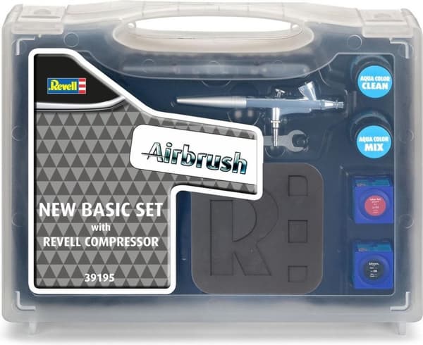 Revell 39195 Basic Airbrush Set för nybörjare - Airbrush och Kompressor Airbrush