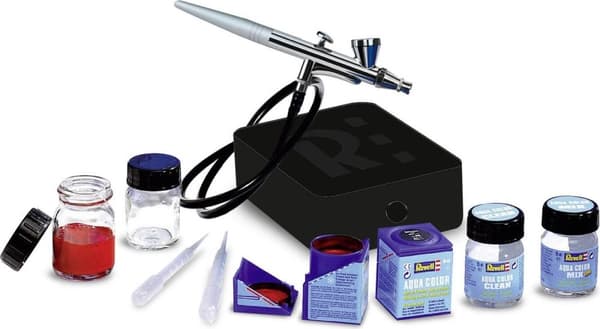 Revell 39195 Basic Airbrush Sæt til begyndere - Airbrush og Kompressor Airbrush