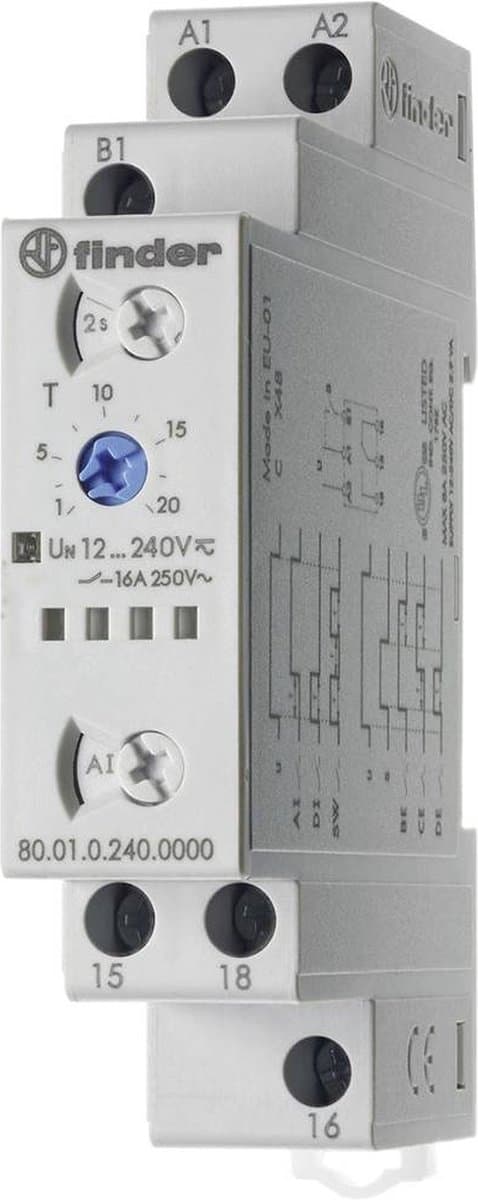 Finder 80.01.0.240.0000T 80.01.0.240.0000T multifunktionsur 1 stk. Tidsområde: 0,1 - 864