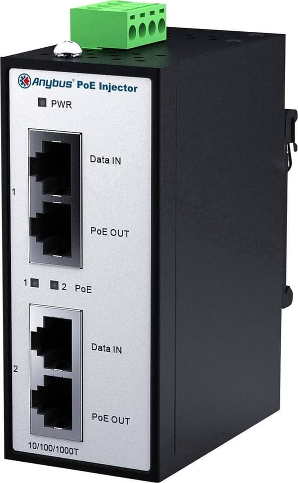 Anybus AWB4006 AWB4006 PoE injektor RJ-45 12 V DC, 24 V DC, 36 V DC, 48 V DC, 57 V DC 1 stk.