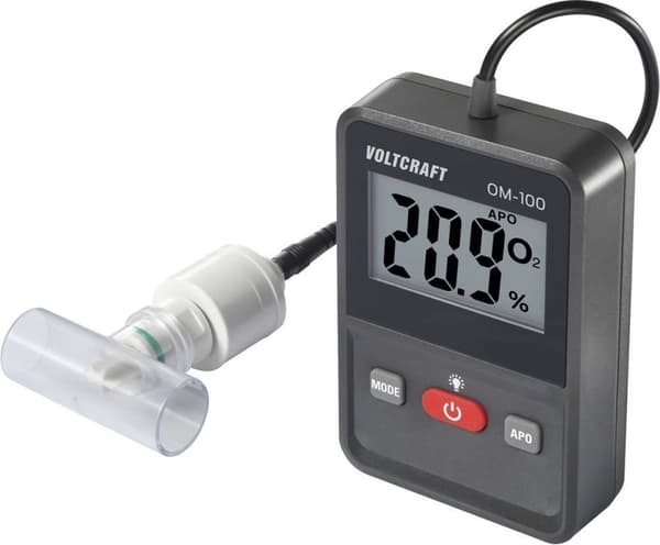 VOLTCRAFT OM-100 syrgasmätare 0 - 100 % syrgasmätare kalibrerad fabriksstandard (utan certifiering