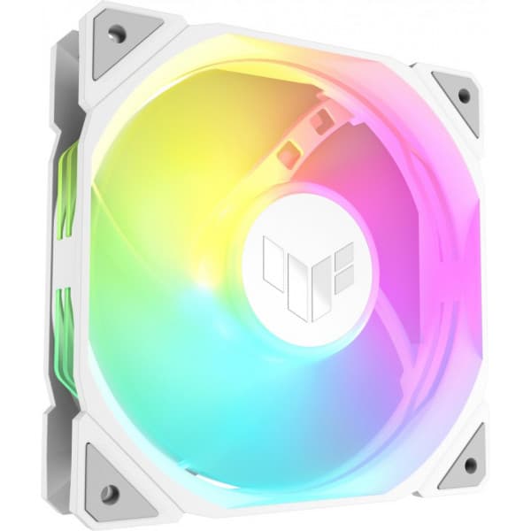 Asus TUF Gaming TR 120 ARGB PWM -tuuletin, 120 mm, valkoinen