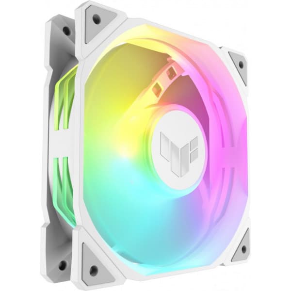 Asus TUF Gaming TR 120 ARGB PWM -tuuletin, 120 mm, valkoinen