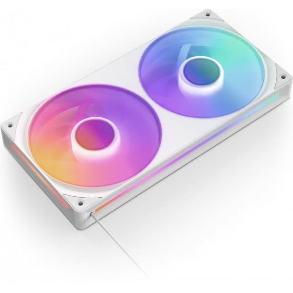 NZXT F240 RGB CORE-blæser, 2 * 120 mm, hvid