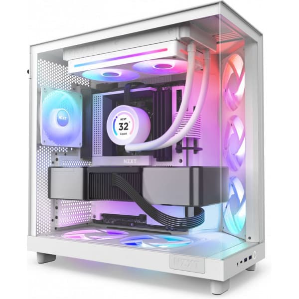 NZXT F240 RGB CORE-blæser, 2 * 120 mm, hvid