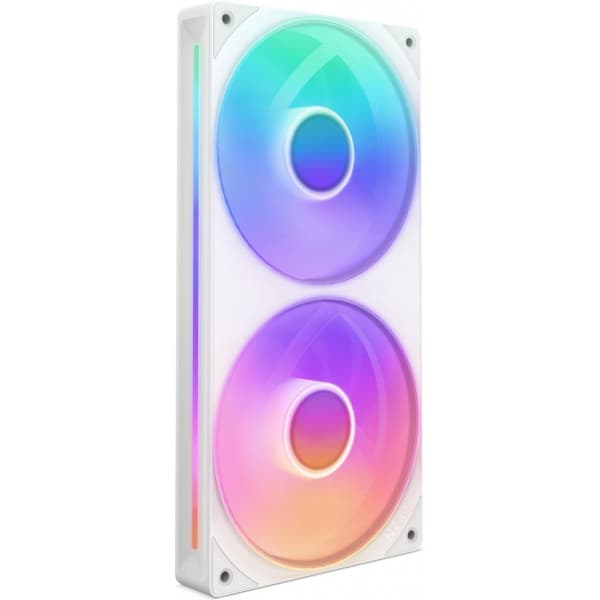 NZXT F240 RGB CORE-blæser, 2 * 120 mm, hvid Hvid