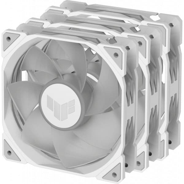 Asus TUF Gaming TR 120 ARGB Reverse PWM-fläkt, 120 mm, vit, 3-pack
