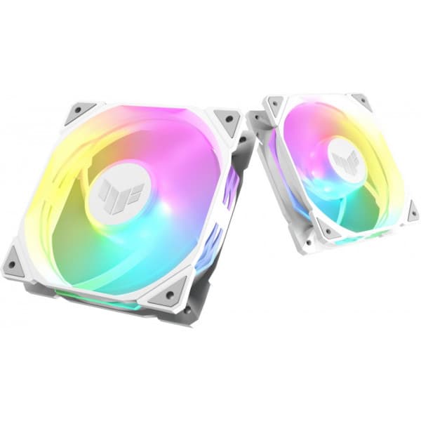 Asus TUF Gaming TR 120 ARGB Reverse PWM-fläkt, 120 mm, vit, 3-pack