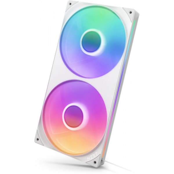 NZXT F280 RGB CORE-fläkt, 2 * 140 mm, vit