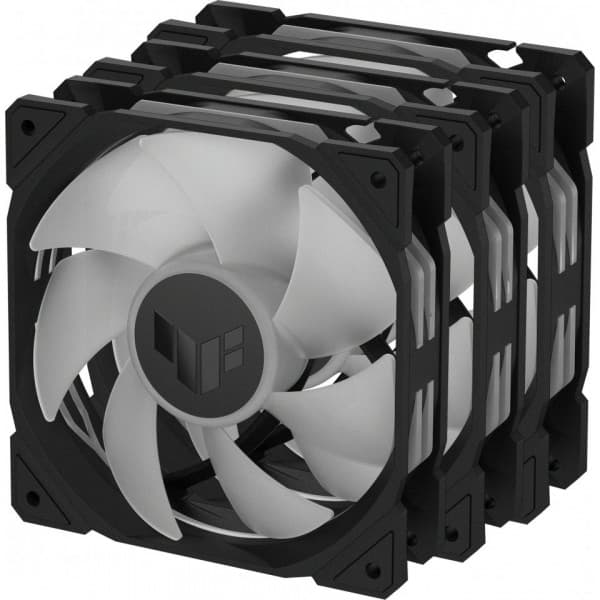 Asus TUF Gaming TR 120 ARGB PWM fläkt, 120 mm, svart, 3-pack