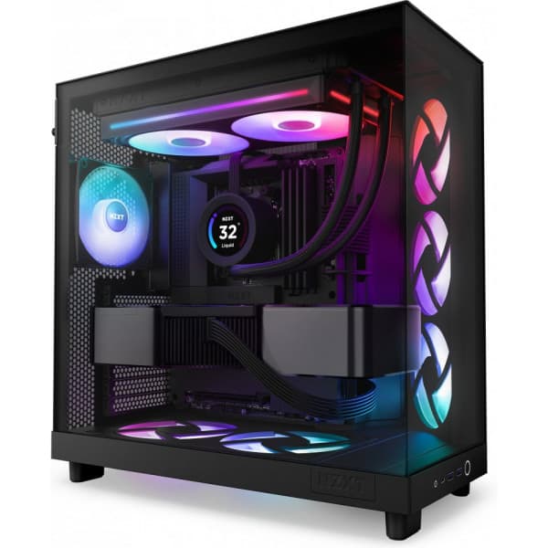 NZXT F280 RGB CORE-fläkt, 2 * 140 mm, svart