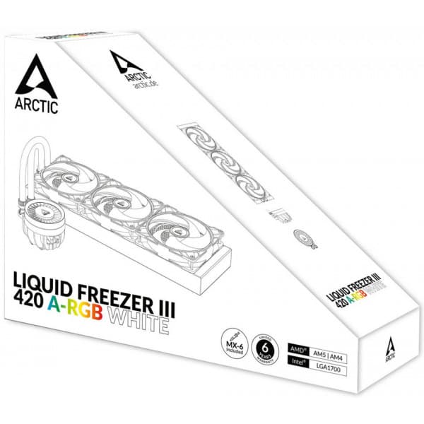Arctic Liquid Freezer III 420 ARGB - væskekølesystem, hvid