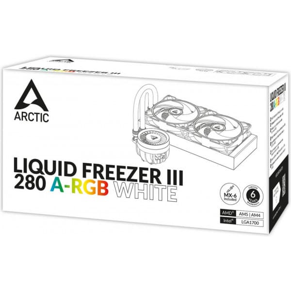 Arctic Liquid Freezer III 280 ARGB - væskekølesystem, hvid