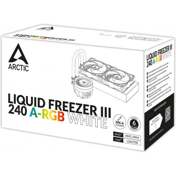 Arctic Liquid Freezer III 240 ARGB - væskekølesystem, hvid