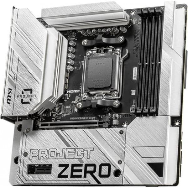 MSI B650M PROJECT ZERO AM5 ATX bundkort