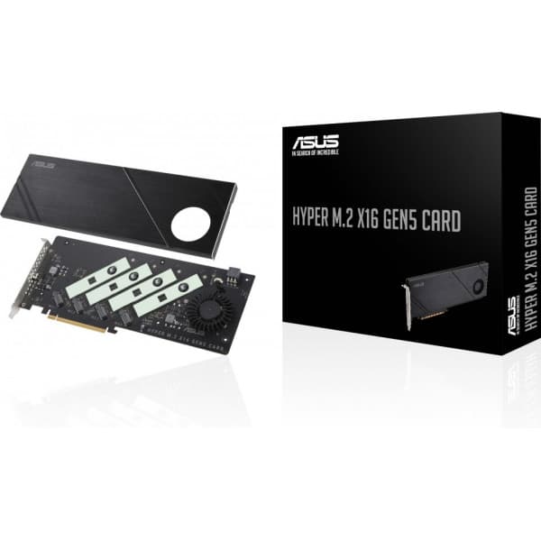Asus Hyper M.2 x16 Gen5-kortadapter Svart