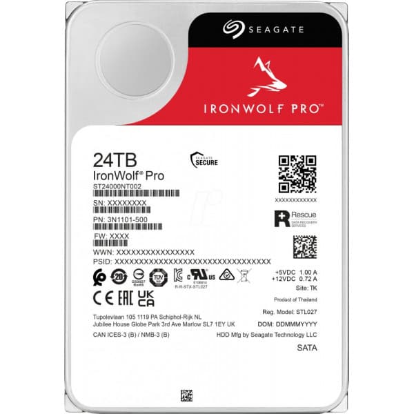 Seagate IRONWOLF PRO 24 TB SATAIII 256 MB 3,5" harddisk