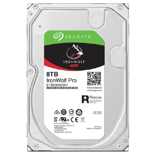 Seagate IRONWOLF PRO 8 Tt SATAIII 256 Mt 3,5"-hårddisk