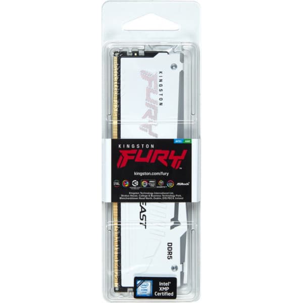 Kingston FURY Beast White DDR5 RGB 6000 MHz CL30 16 GB hukommelsesmodul