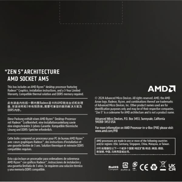 AMD Ryzen 9 9950X -processor för AM5-sockel