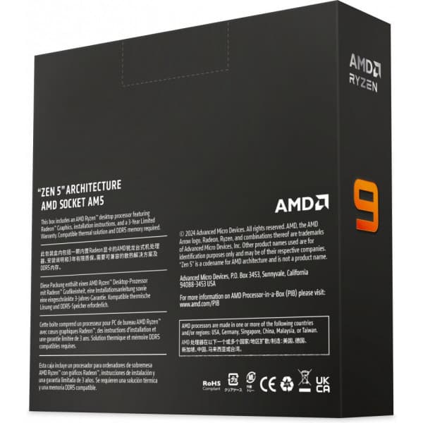 AMD Ryzen 9 9950X -processor för AM5-sockel