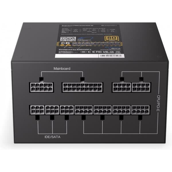 Endorfy Supremo FM5 Gold 650 W -ATX-strømforsyning, sort