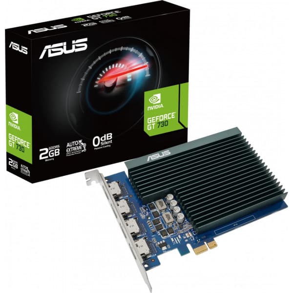 Asus GeForce GT 730 2GB GDDR5 -näytönohjain musta, Sininen