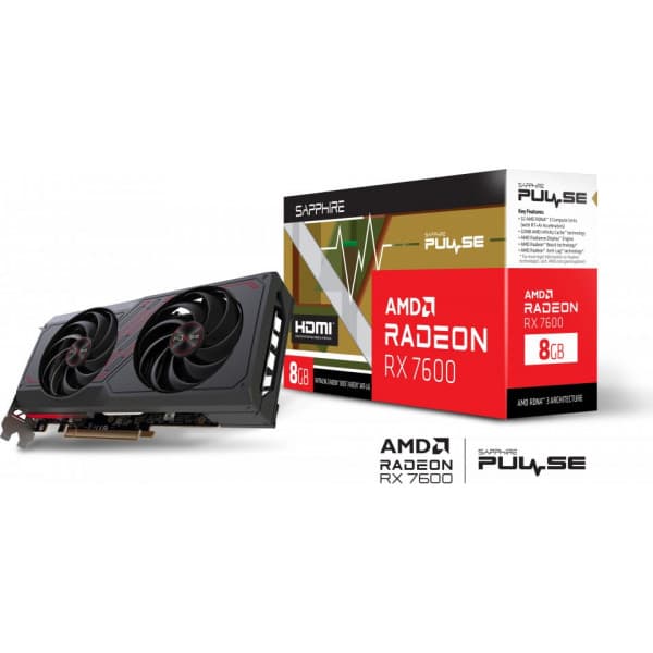 SAPPHIRE PULSE AMD Radeon RX 7600 8G -näytönohjain