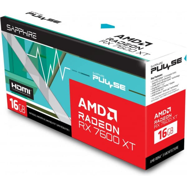 Sapphire PULSE AMD Radeon RX 7600 XT-grafikkort