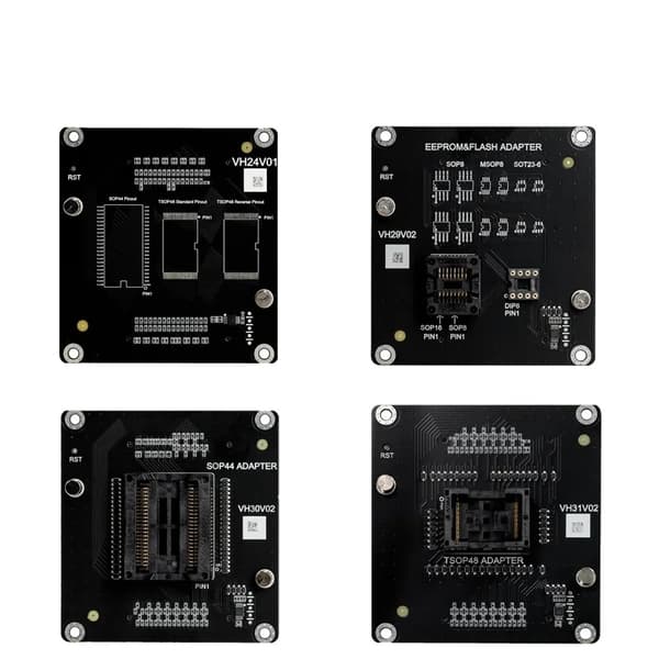 Xhorse Multi-Prog Programmer Adaptrar, Stöder SOP44 och TSOP48, Kompatibel med EEPROM och FLASH,ALLA 4 Typer Adaptrar