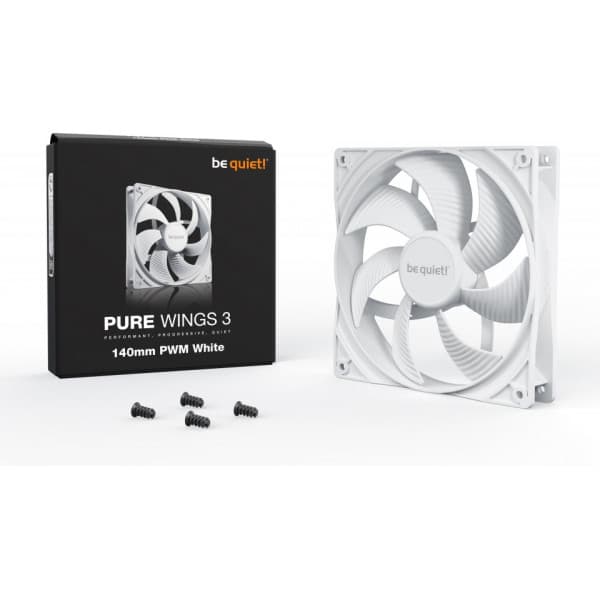 be quiet! Pure Wings 3 PWM -blæser, 140 mm, hvid