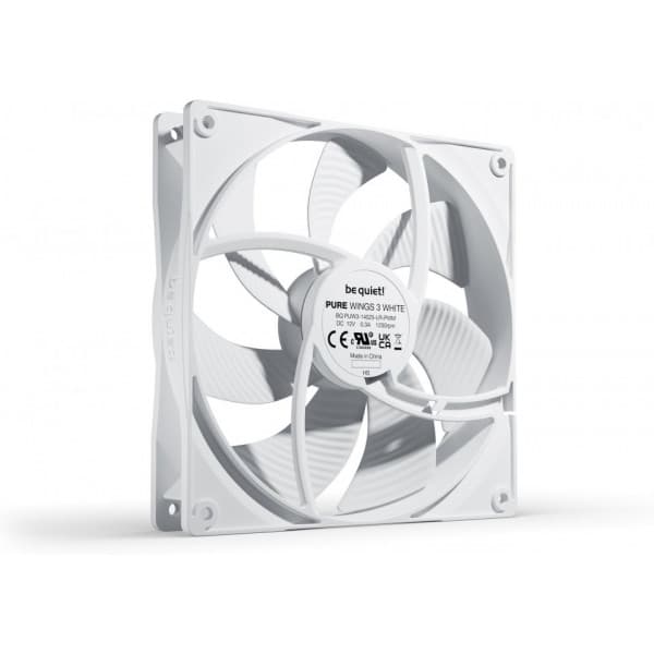 be quiet! Pure Wings 3 PWM -blæser, 140 mm, hvid