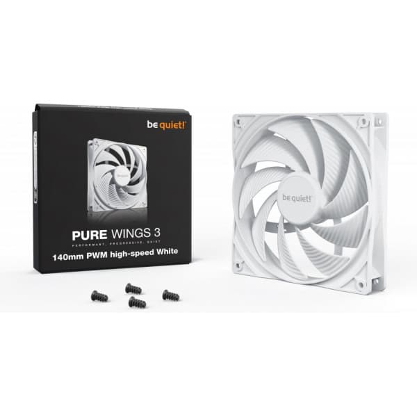 be quiet! Pure Wings 3 PWM HS-fläkt, 140 mm, vit