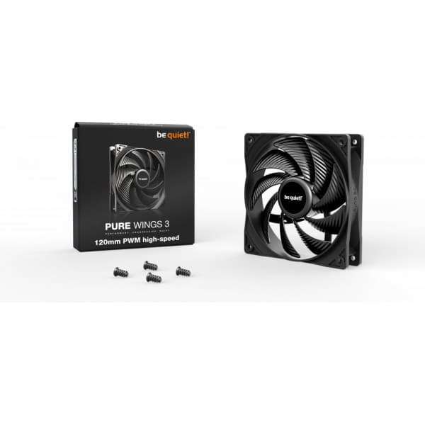 be quiet! Pure Wings 3 PWM HS-fläkt, 120 mm, svart