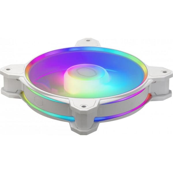 Cooler Master MasterFan MF120 Halo² ARGB -ventilator, 120 mm, hvid, 3-pack
